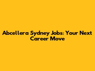 Abcellera Sydney Jobs: Your Next Career Move