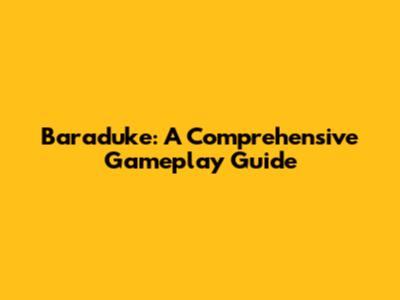 Baraduke: A Comprehensive Gameplay Guide
