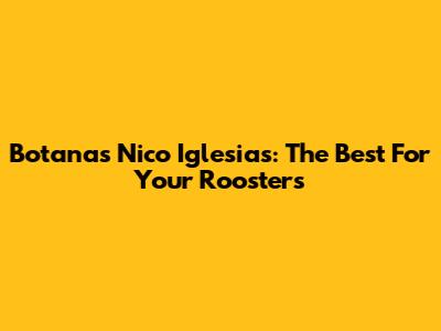 Botanas Nico Iglesias: The Best For Your Roosters