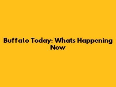 Buffalo Today: What's Happening Now