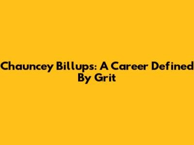 Chauncey Billups: A Career Defined By Grit
