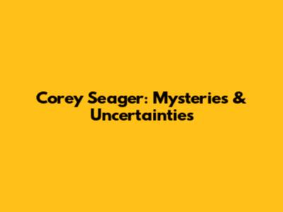Corey Seager: Mysteries & Uncertainties