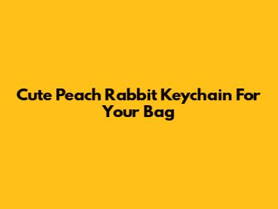 Cute Peach Rabbit Keychain For Your Bag