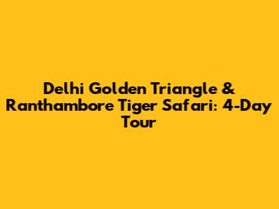 Delhi Golden Triangle & Ranthambore Tiger Safari: 4-Day Tour