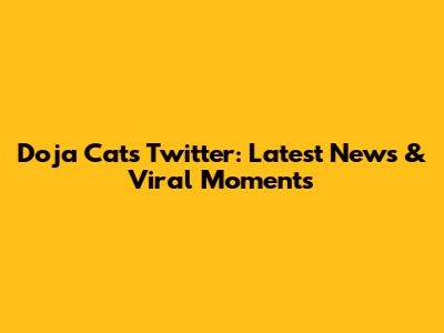Doja Cat's Twitter: Latest News & Viral Moments