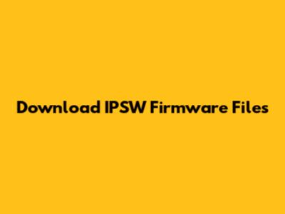 Download IPSW Firmware Files