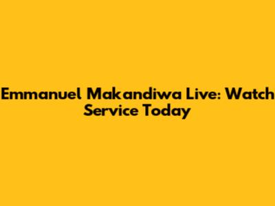 Emmanuel Makandiwa Live: Watch Service Today