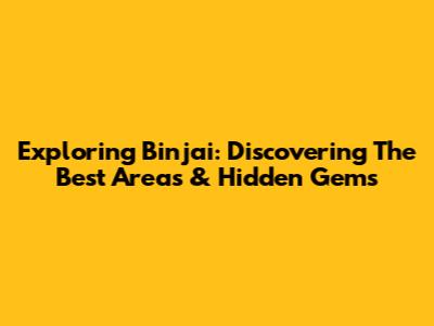 Exploring Binjai: Discovering The Best Areas & Hidden Gems