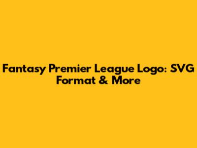 Fantasy Premier League Logo: SVG Format & More