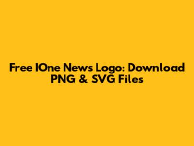 Free IOne News Logo: Download PNG & SVG Files