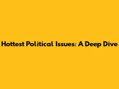 Hottest Political Issues: A Deep Dive