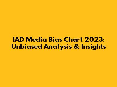 IAD Media Bias Chart 2023: Unbiased Analysis & Insights