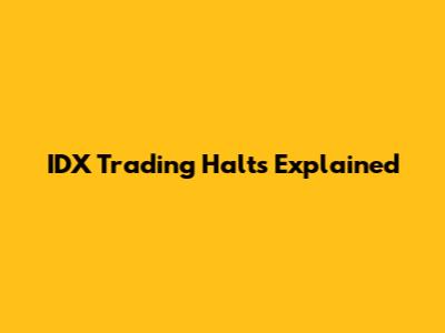 IDX Trading Halts Explained