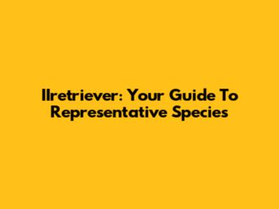 IIretriever: Your Guide To Representative Species