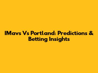 IMavs Vs Portland: Predictions & Betting Insights