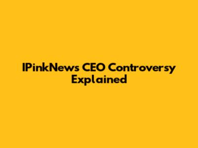 IPinkNews CEO Controversy Explained