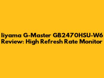 Iiyama G-Master GB2470HSU-W6 Review: High Refresh Rate Monitor