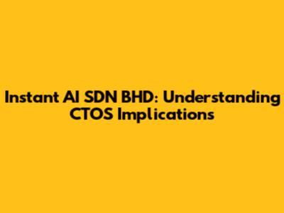 Instant AI SDN BHD: Understanding CTOS Implications