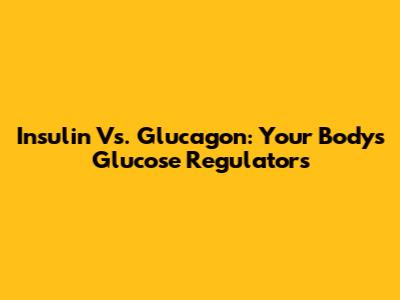 Insulin Vs. Glucagon: Your Body's Glucose Regulators