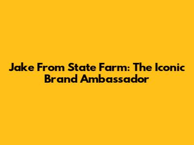 Jake From State Farm: The Iconic Brand Ambassador