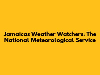 Jamaica's Weather Watchers: The National Meteorological Service