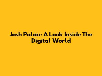 Josh Palau: A Look Inside The Digital World