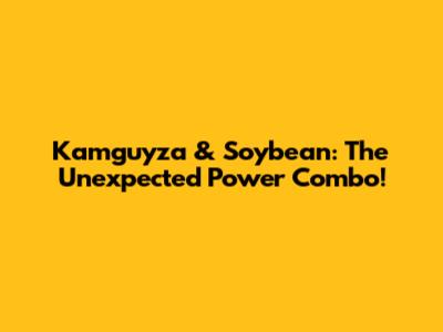 Kamguyza & Soybean: The Unexpected Power Combo!