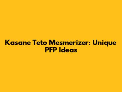 Kasane Teto Mesmerizer: Unique PFP Ideas