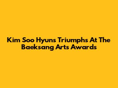 Kim Soo Hyun's Triumphs At The Baeksang Arts Awards