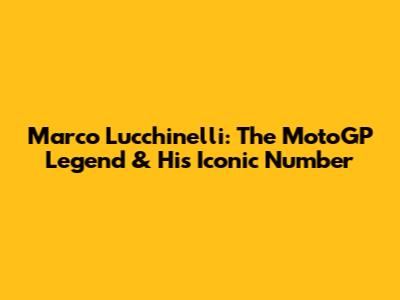 Marco Lucchinelli: The MotoGP Legend & His Iconic Number