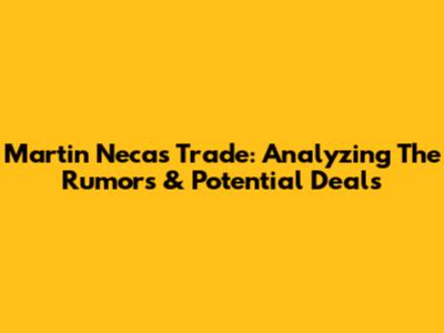 Martin Necas Trade: Analyzing The Rumors & Potential Deals