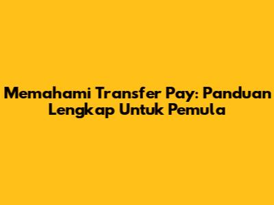 Memahami Transfer Pay: Panduan Lengkap Untuk Pemula