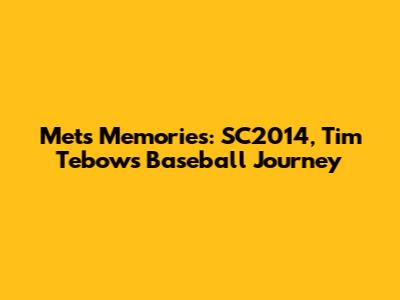 Mets Memories: SC2014, Tim Tebow's Baseball Journey