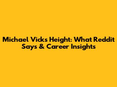 Michael Vick's Height: What Reddit Says & Career Insights