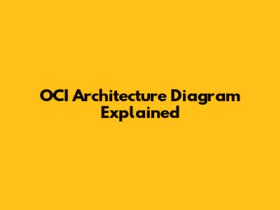 OCI Architecture Diagram Explained