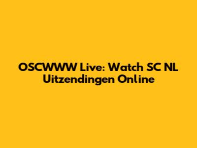 OSCWWW Live: Watch SC NL Uitzendingen Online