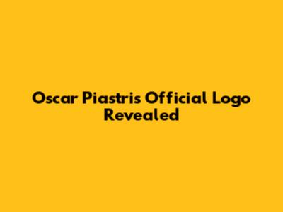 Oscar Piastri's Official Logo Revealed