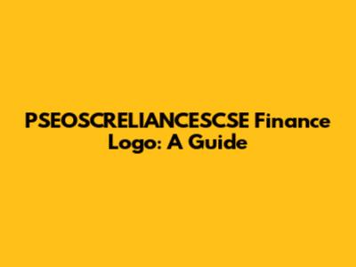 PSEOSCRELIANCESCSE Finance Logo: A Guide