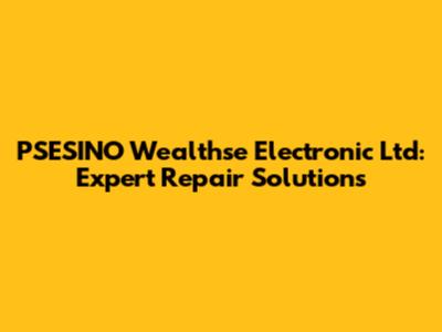 PSESINO Wealthse Electronic Ltd: Expert Repair Solutions