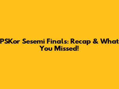 PSKor Sesemi Finals: Recap & What You Missed!