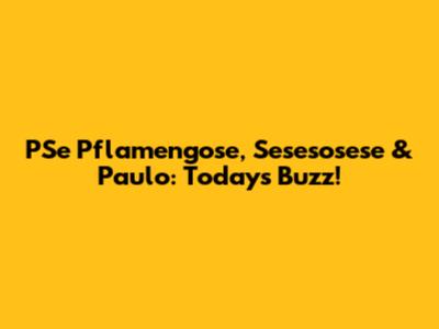 PSe Pflamengose, Sesesosese & Paulo: Today's Buzz!