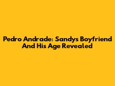 Pedro Andrade: Sandy's Boyfriend And His Age Revealed