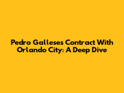 Pedro Gallese's Contract With Orlando City: A Deep Dive