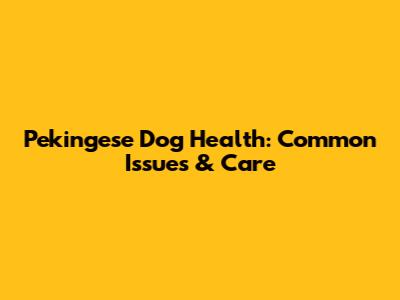 Pekingese Dog Health: Common Issues & Care