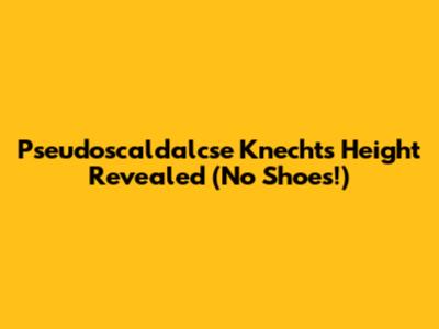Pseudoscaldalcse Knecht's Height Revealed (No Shoes!)