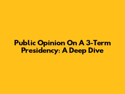 Public Opinion On A 3-Term Presidency: A Deep Dive