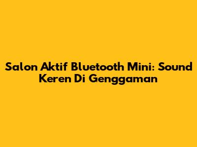 Salon Aktif Bluetooth Mini: Sound Keren Di Genggaman