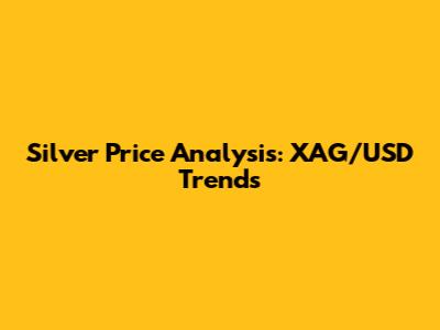 Silver Price Analysis: XAG/USD Trends