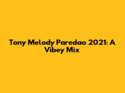Tony Melody Paredao 2021: A Vibey Mix