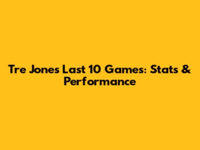 Tre Jones' Last 10 Games: Stats & Performance